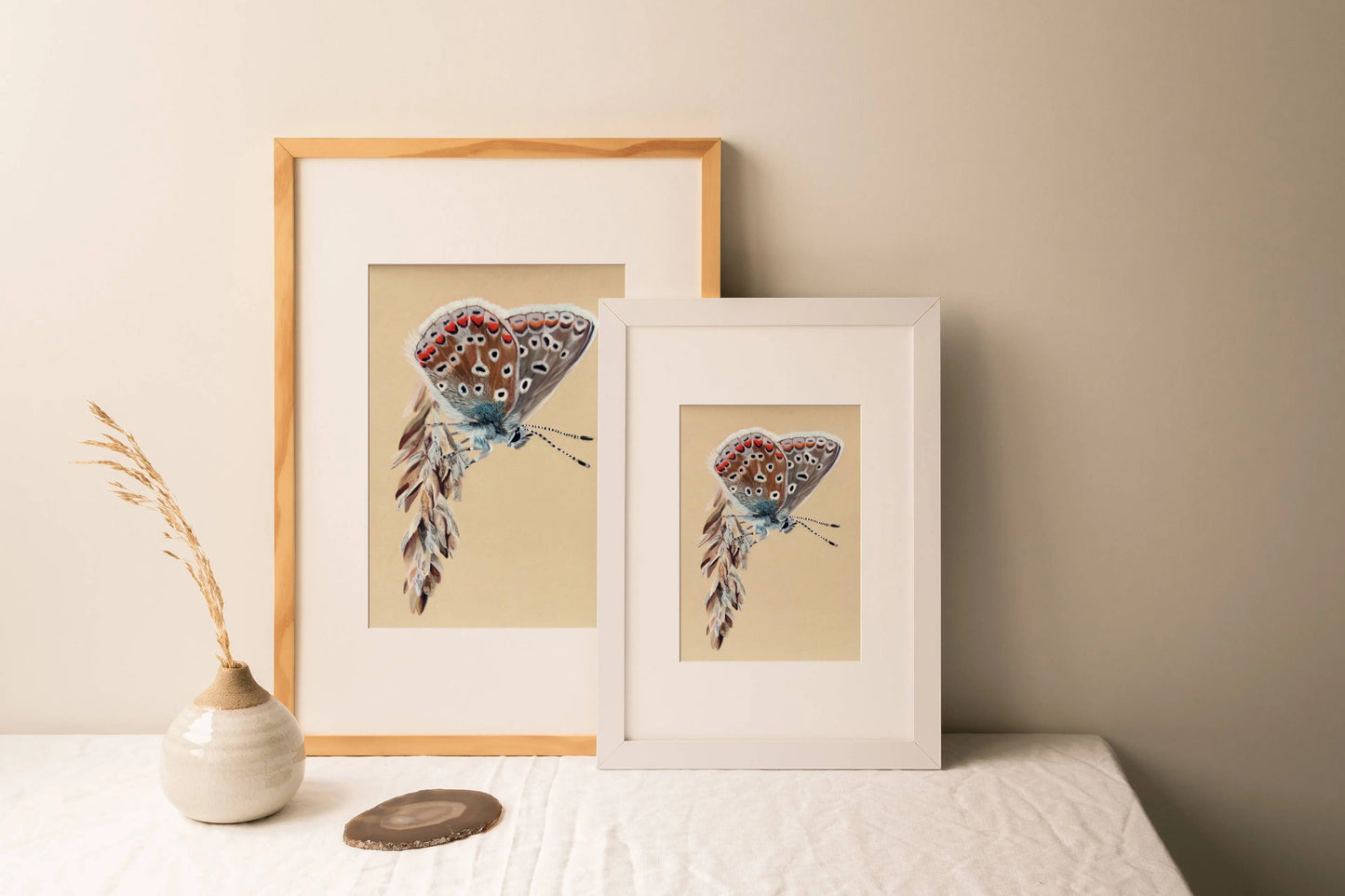 Common Blue Butterfly Fine Art Print Karen Gourley Artist