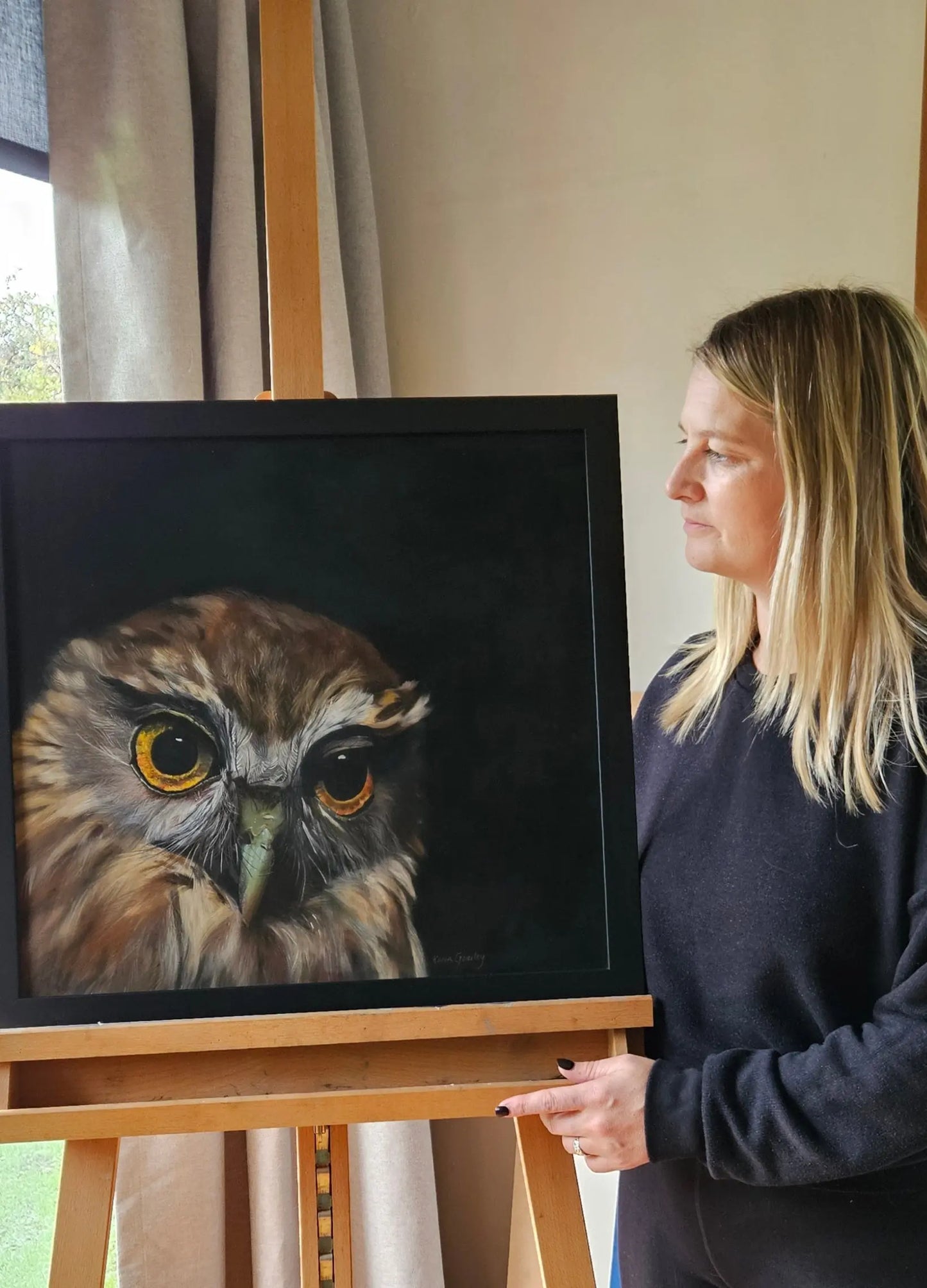 Ruru Original Pastel Painting Karen Gourley Artist