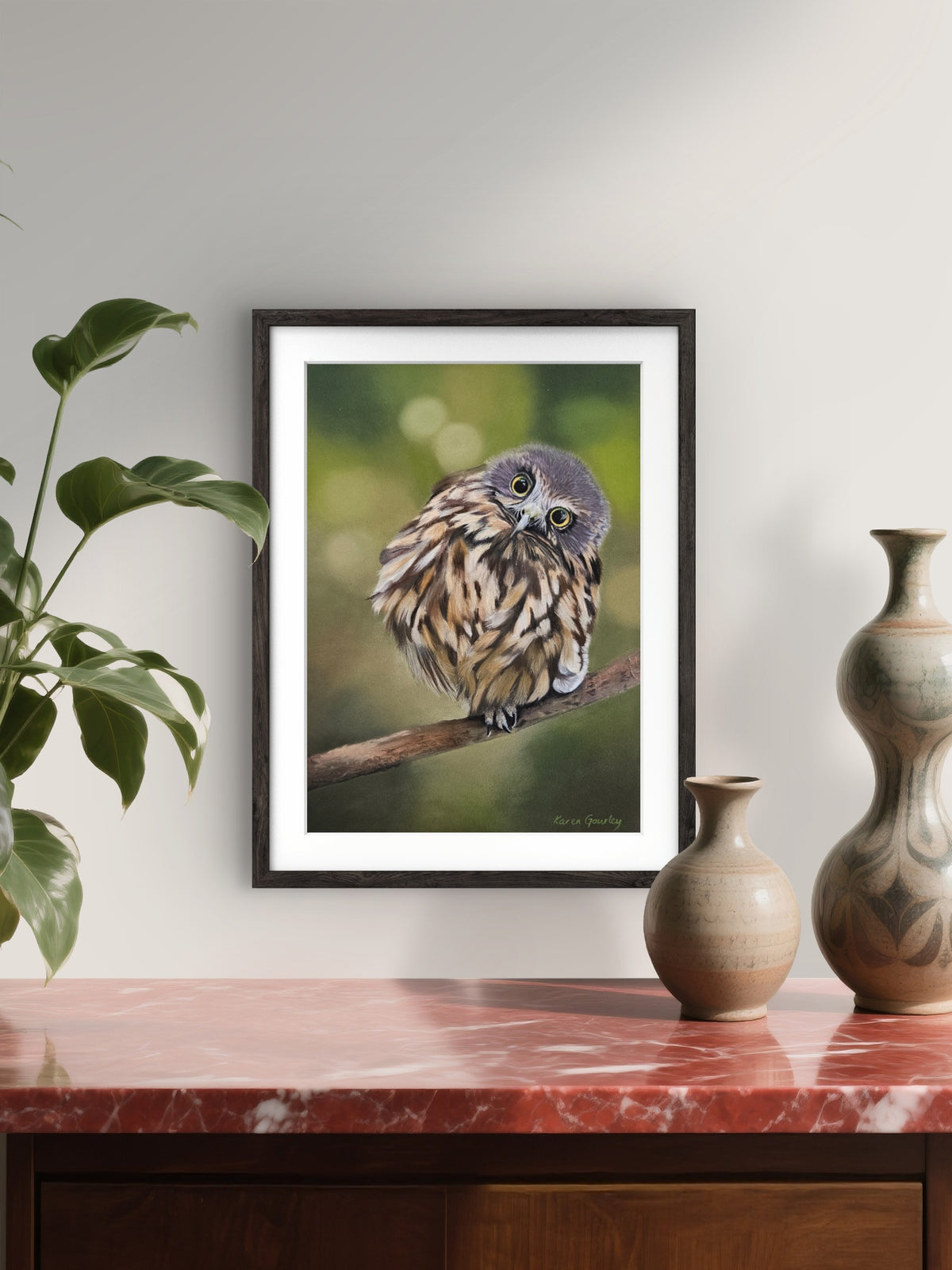 Wide Awake - Ruru Karen Gourley Artist