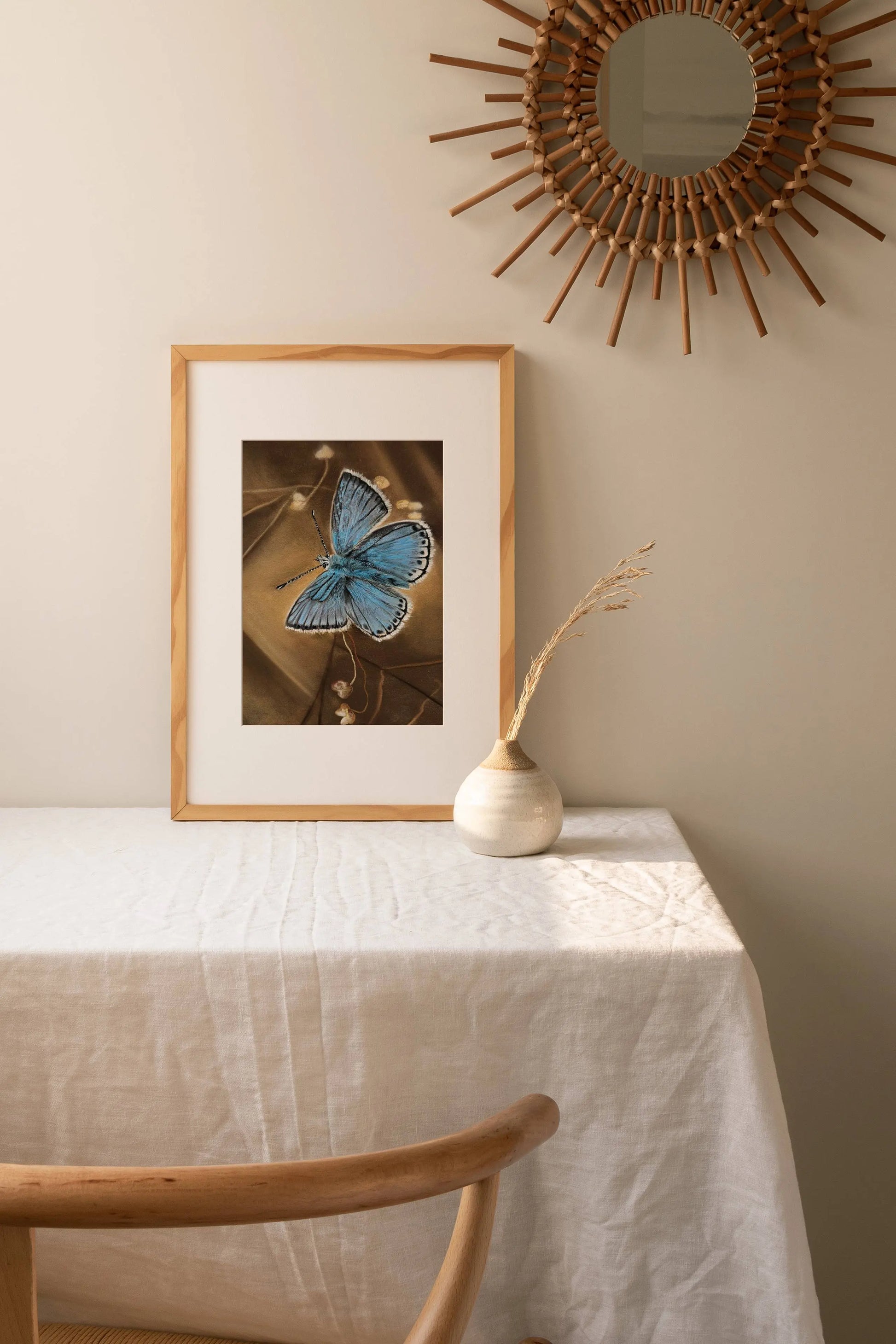 Chalkhill Blue Butterfly Painting Karen Gourley Artist