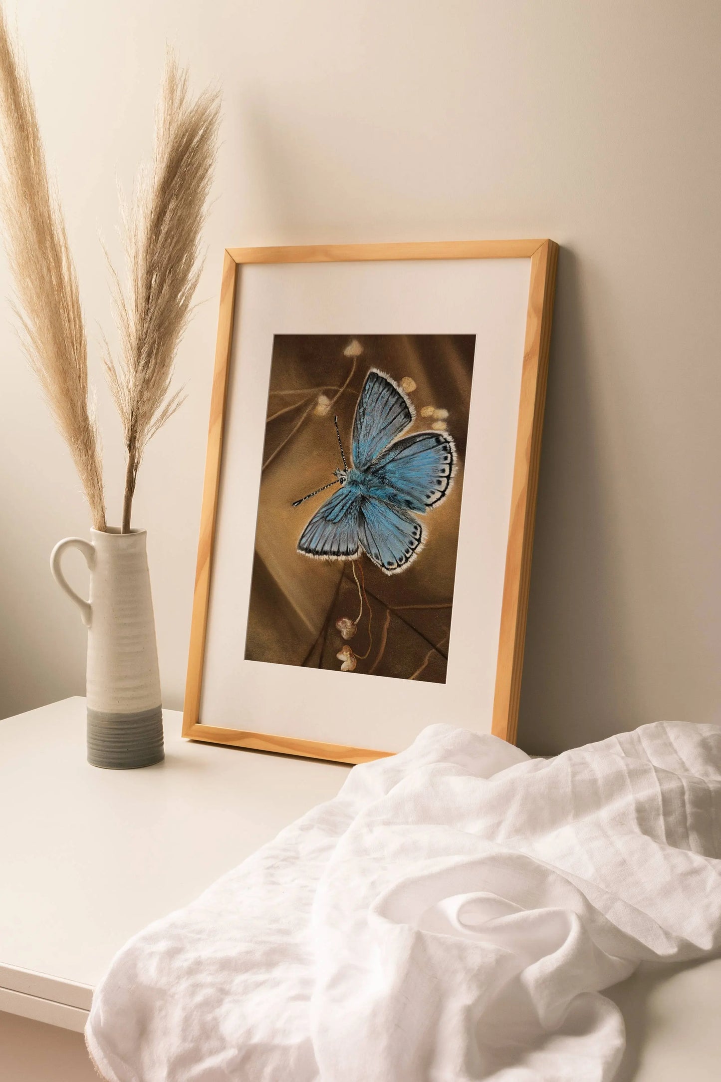 Chalkhill Blue Butterfly Painting Karen Gourley Artist