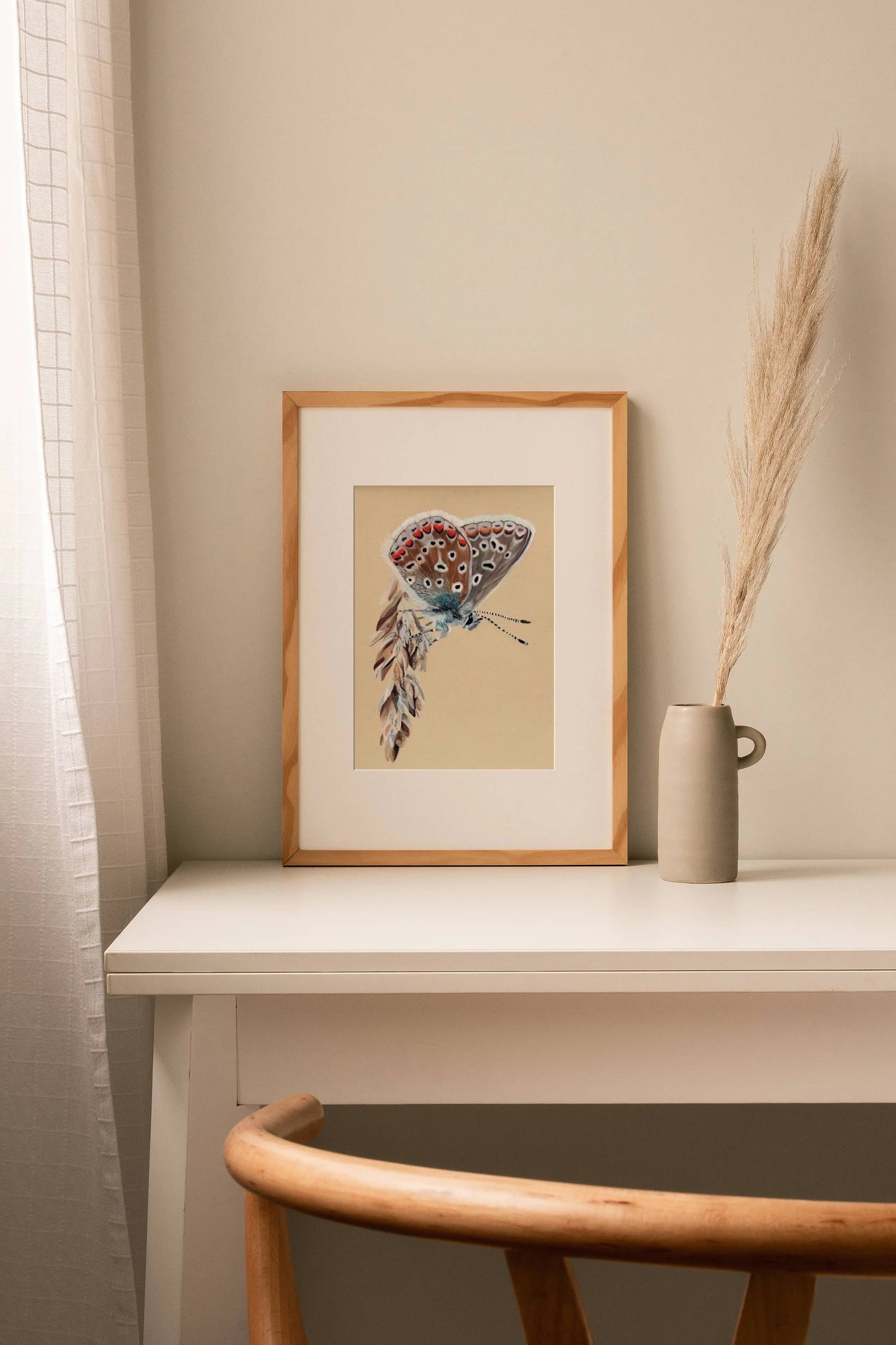 Common Blue Butterfly Painting Karen Gourley Artist