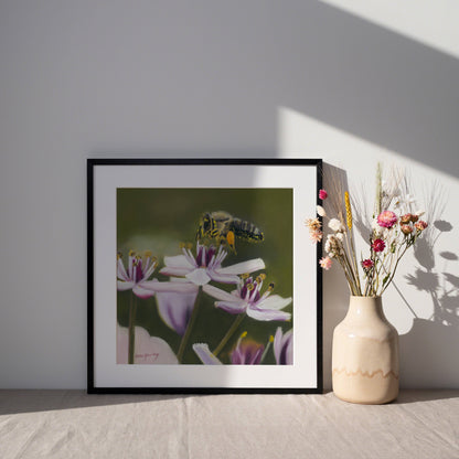 honey bee art print
