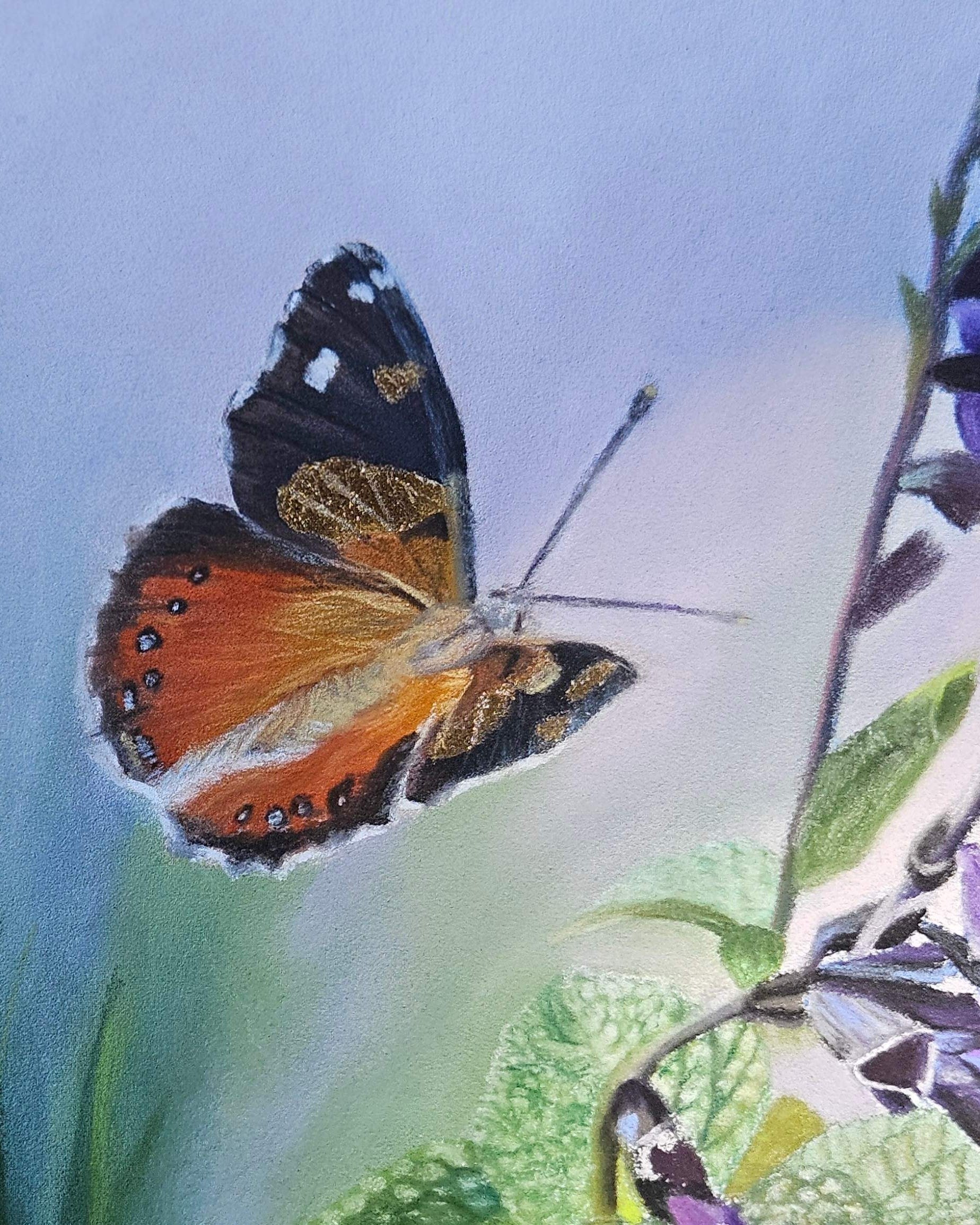 yellow admiral with gold leaf wings