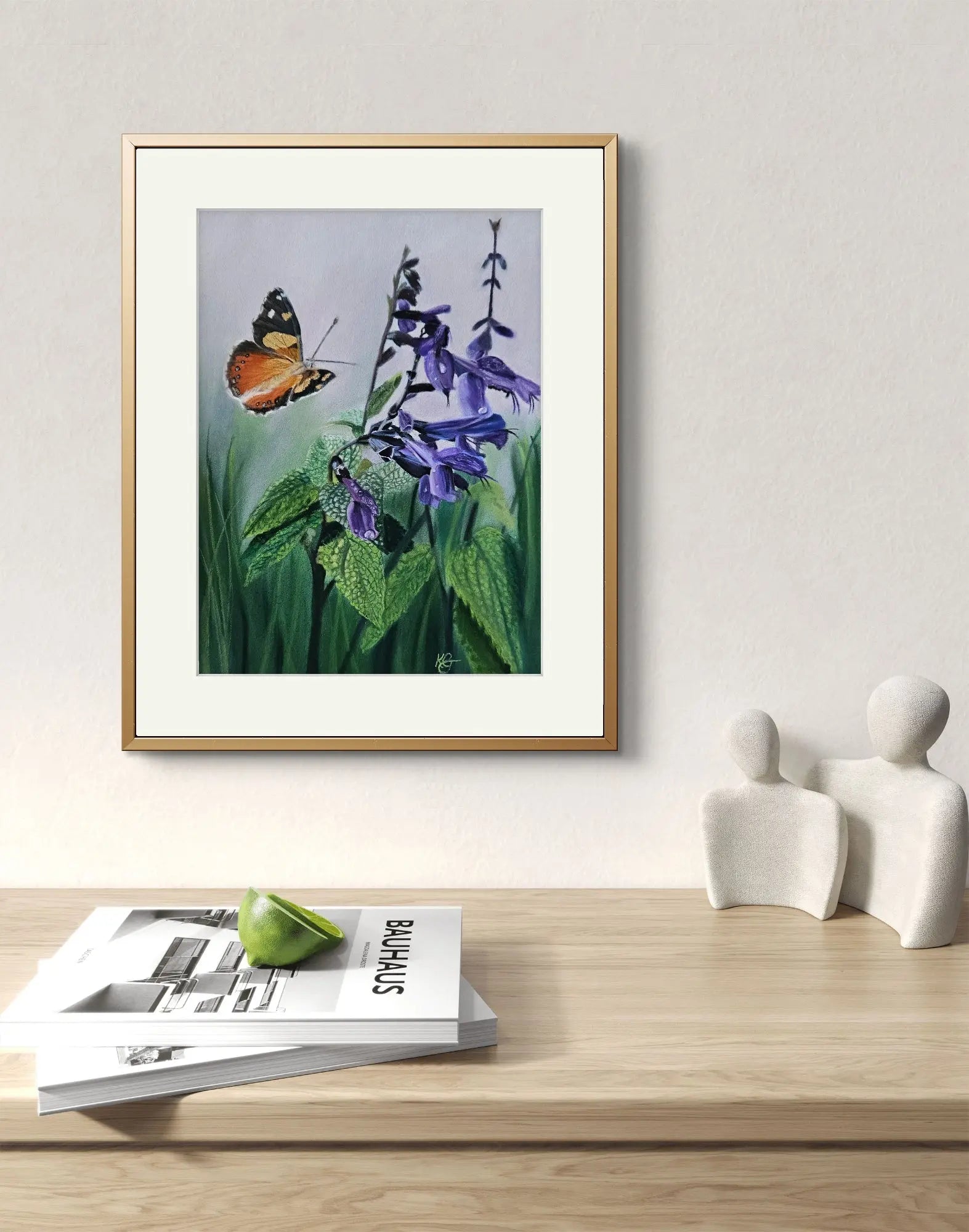 Seraphines Song Framed Butterfly Painting on Wall