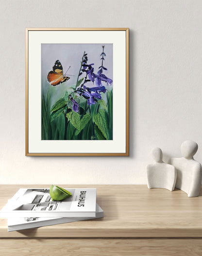 Seraphines Song Framed Butterfly Painting on Wall