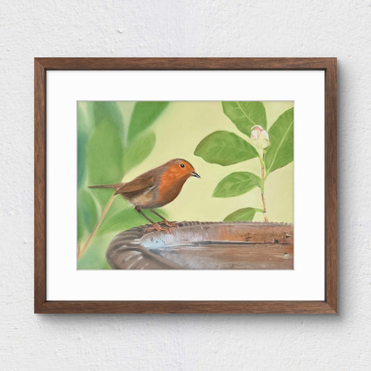 'Watching Over' Robin Original Painting Karen Gourley Artist