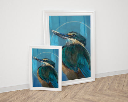Sacred Kotare Kingfisher - Limited Edition Fine Art Print